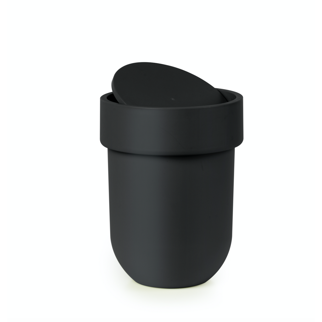 Touch Waste Can with Lid Black