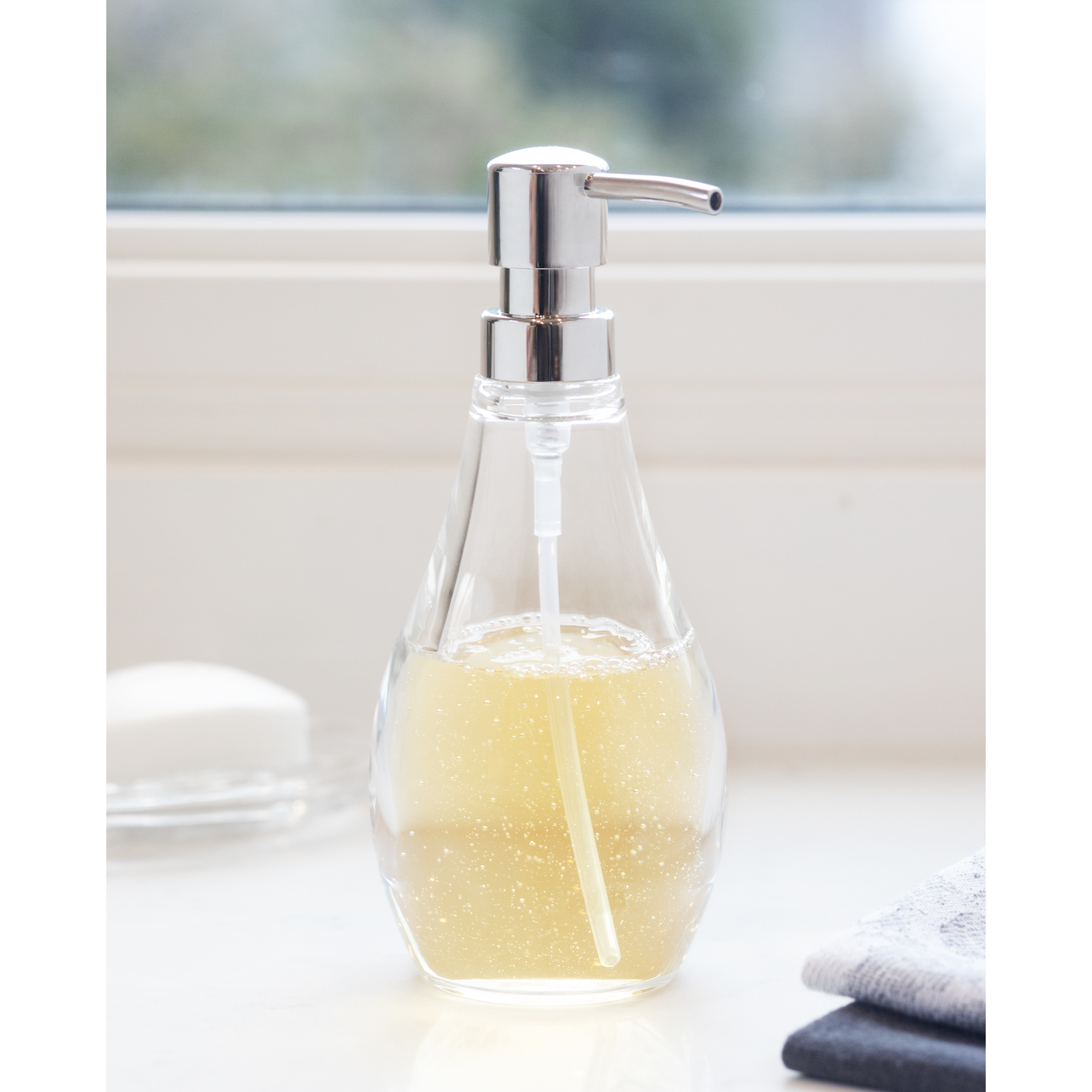 DROPLET SOAP PUMP  CLEAR