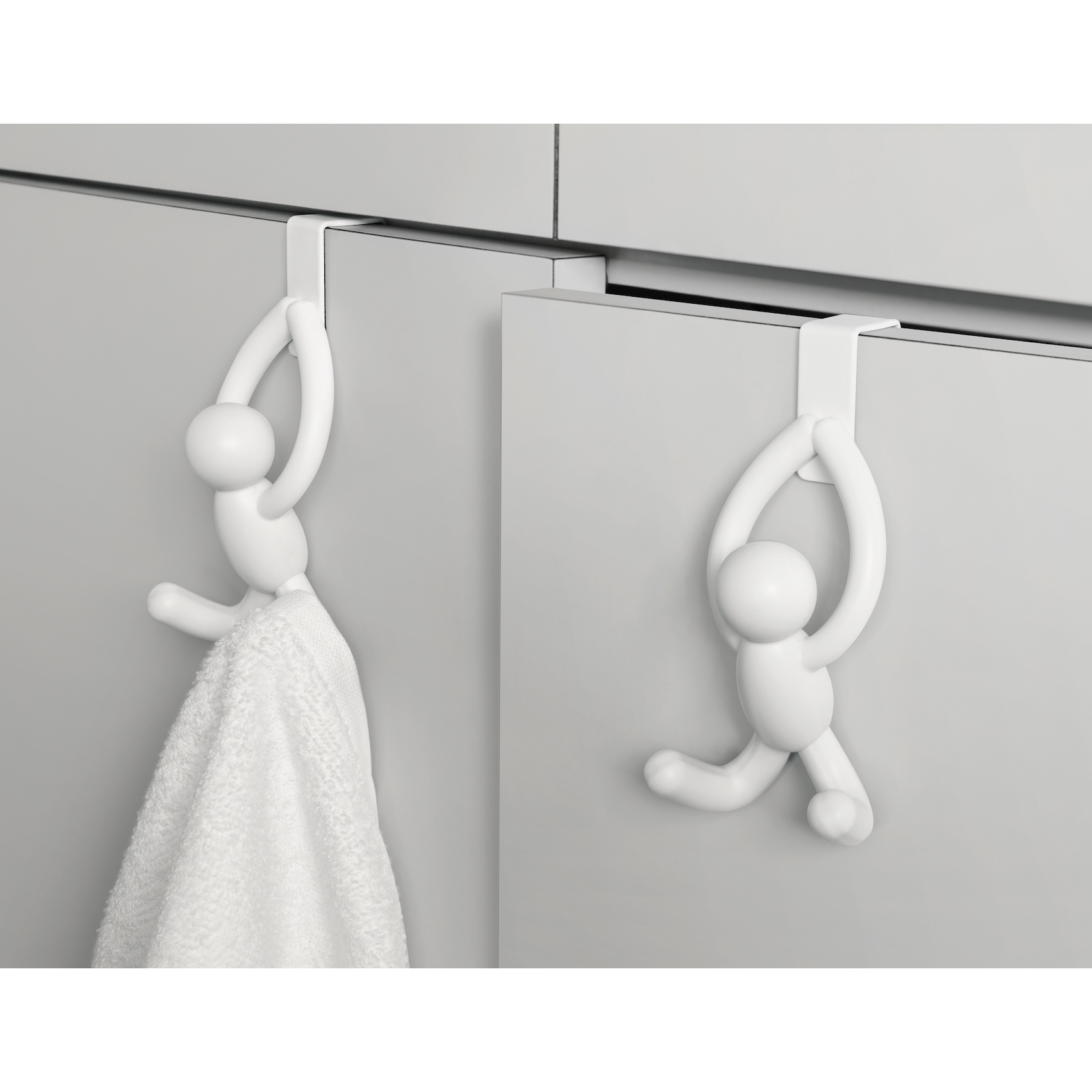 Buddy Over The Cabinet Hook Set of 2 White