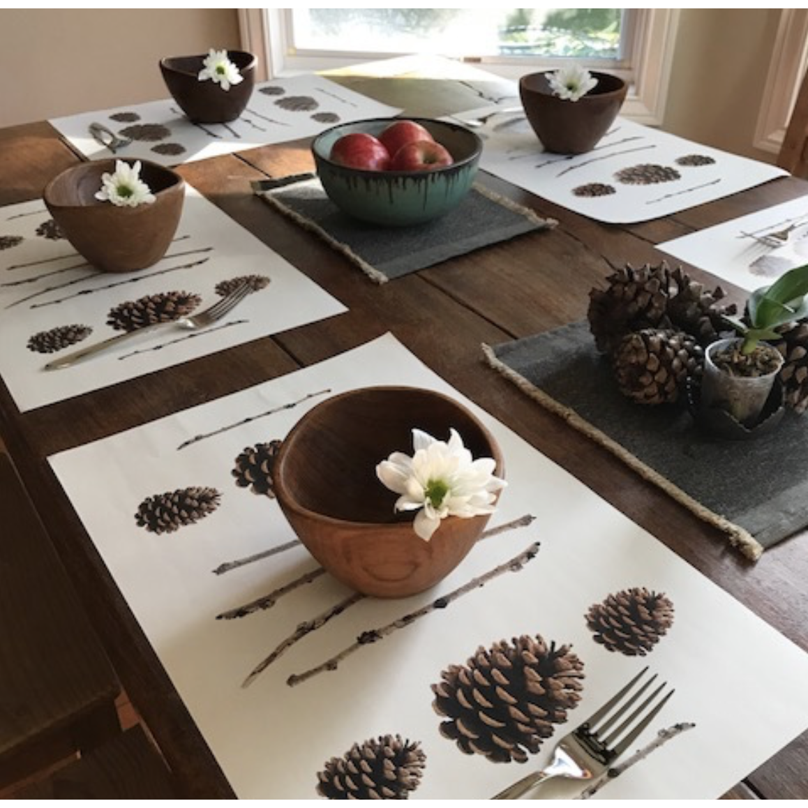 Pine Cones Paper Placemat