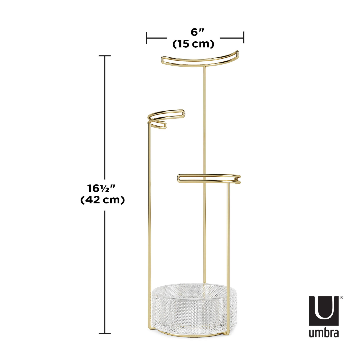 Tesora Jewelry Stand Brass