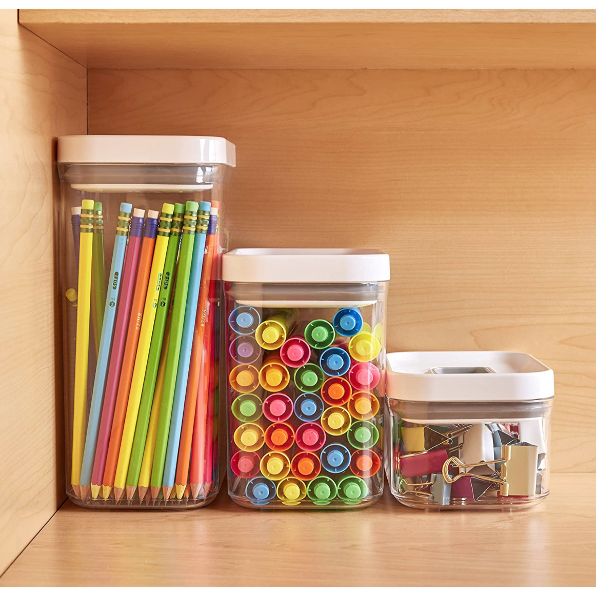 Set of 3  Rectangular Clear Storage Containers