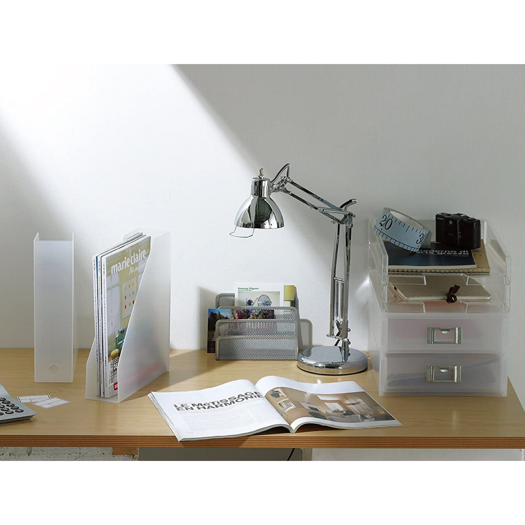 Translucent White File Box Set of 2 PIEX