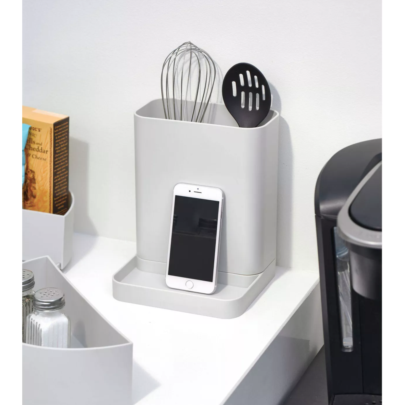 Gray Utensil & Spice Caddy