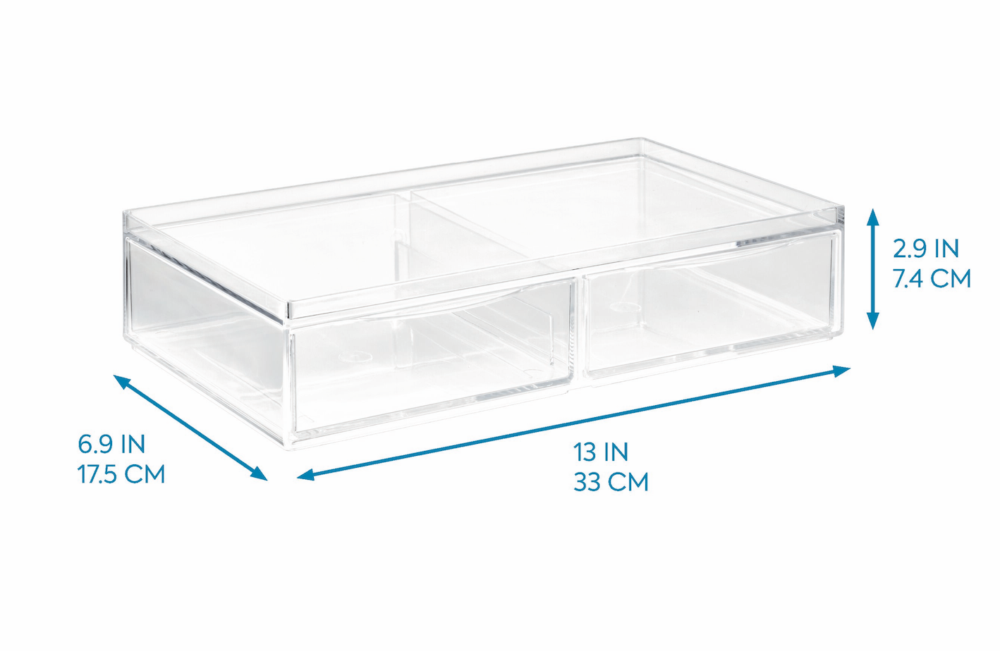 2 Drawers Cosmetic Organizer