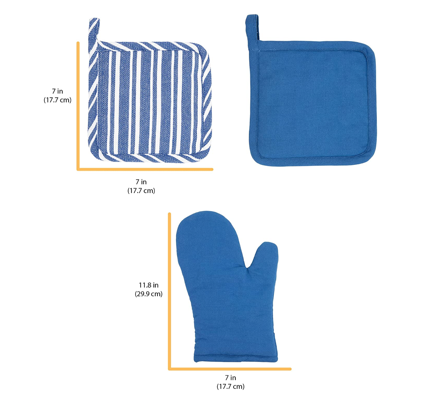 3 Piece Oven Mitt & Pot holder Set