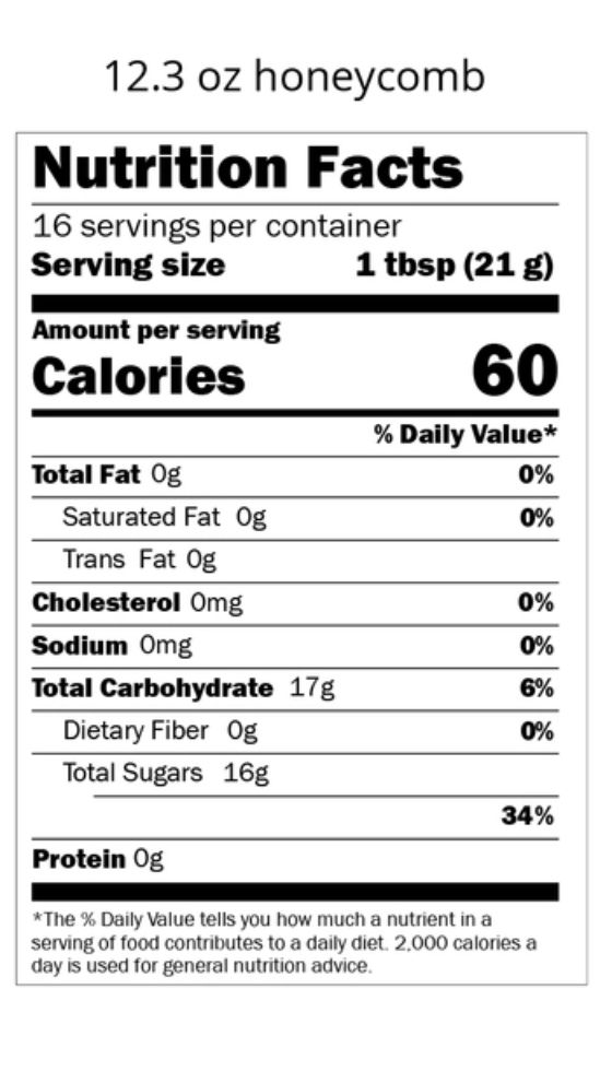 Raw Honeycomb  12 oz