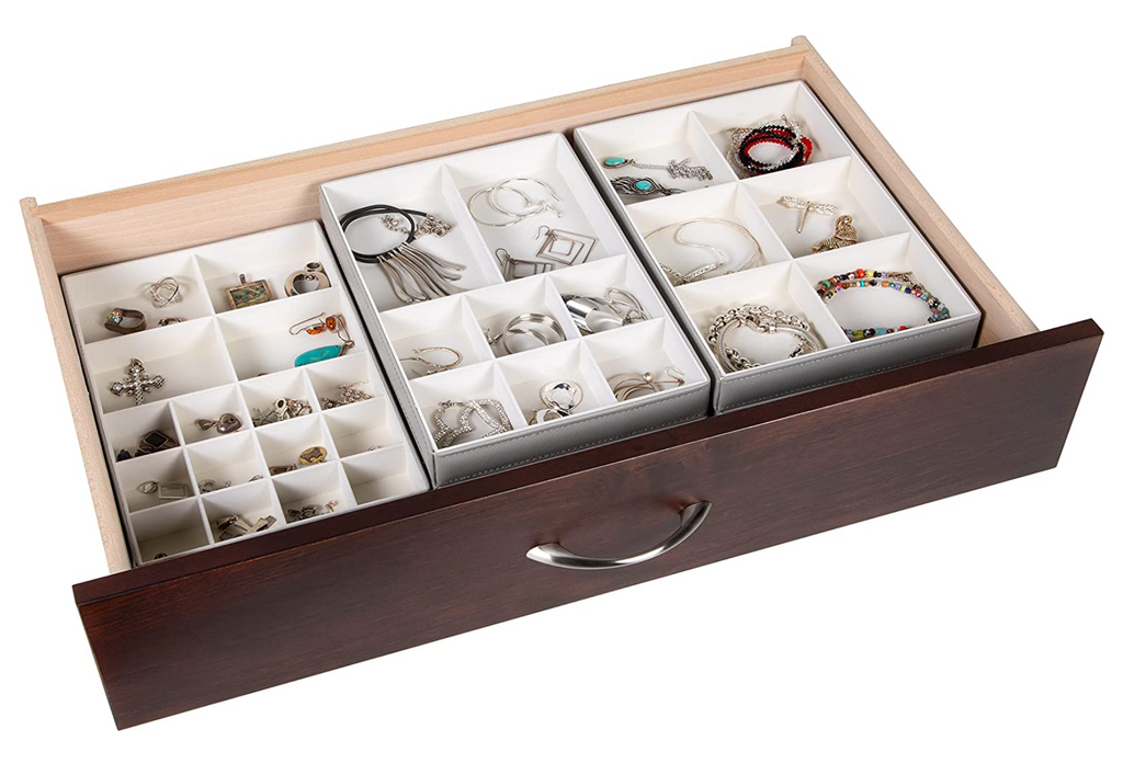 Jewelry Tray 16-Compartment  Champagne