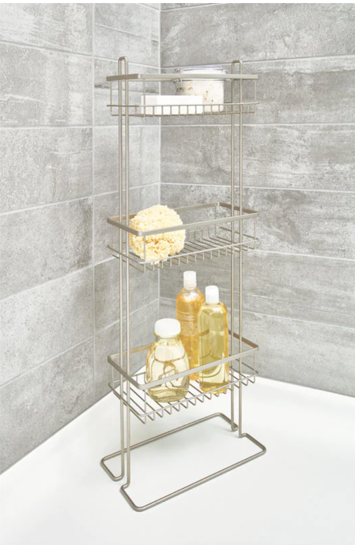 RUST FREE  3-TIER SHOWER SHELF SATIN