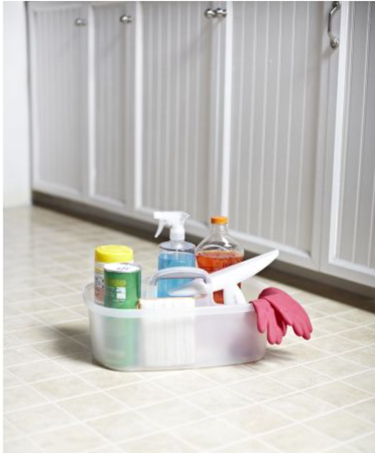 Cleaning Storage Caddy with Handle for 4-Gallon Rectangular Bucket