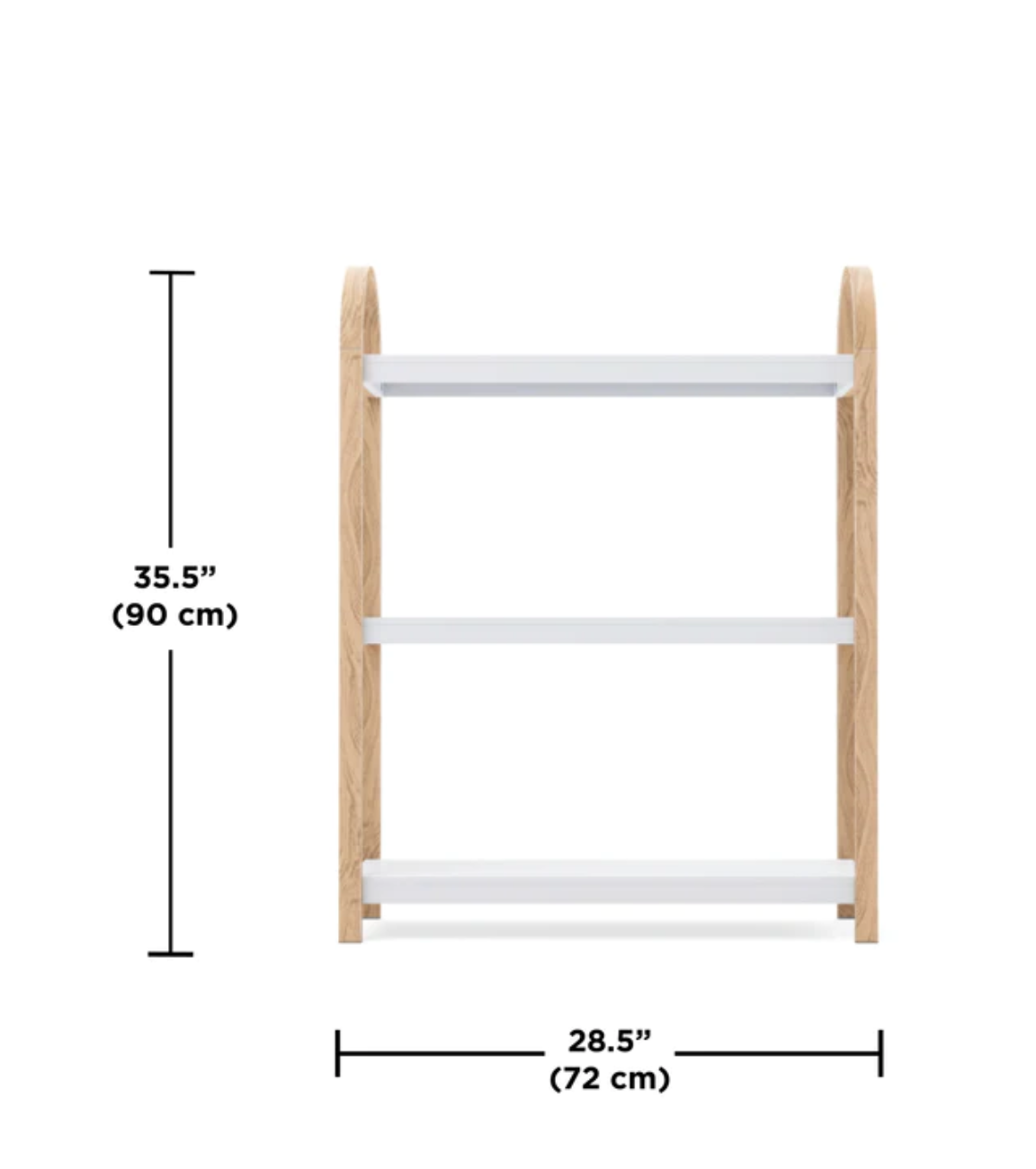 Bellwood Freestand Shelf 3  Tier White/Natural