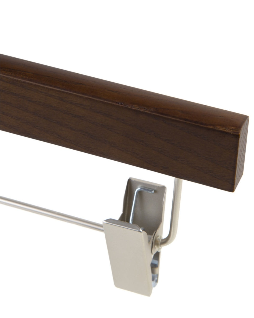 Deluxe Skirt Hanger with two Clips S/4, Coffee