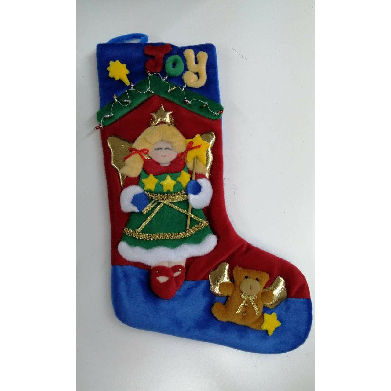 Plush Christmas socks decor