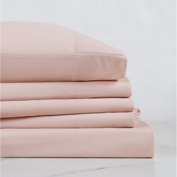 London Loft Leather Path 4PC Sheet Blush