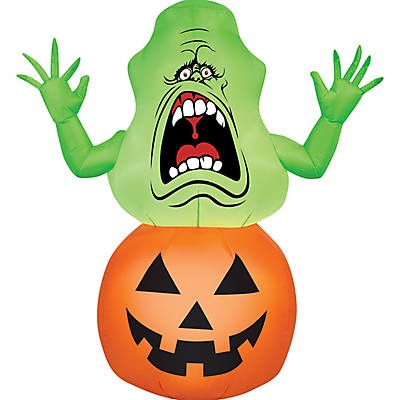 Airblown Slimer On Pumpkin W