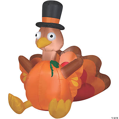 Inflatable Turkey with Pumpkin Outdoor