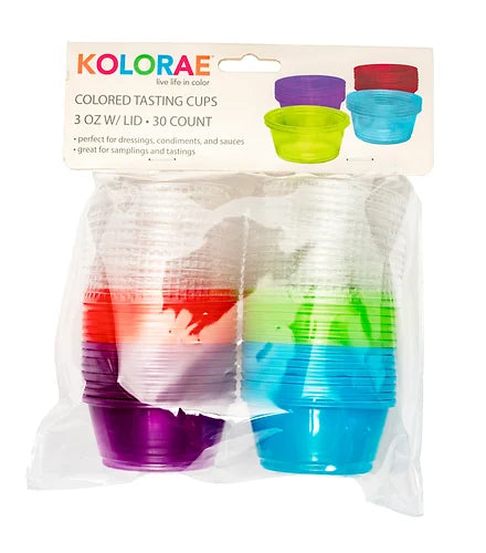 Colored Tasting Cups 3oz w/ Lid - 30 Count