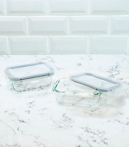 Glass Food Storage Rectangle - 12.5oz - 2 Count