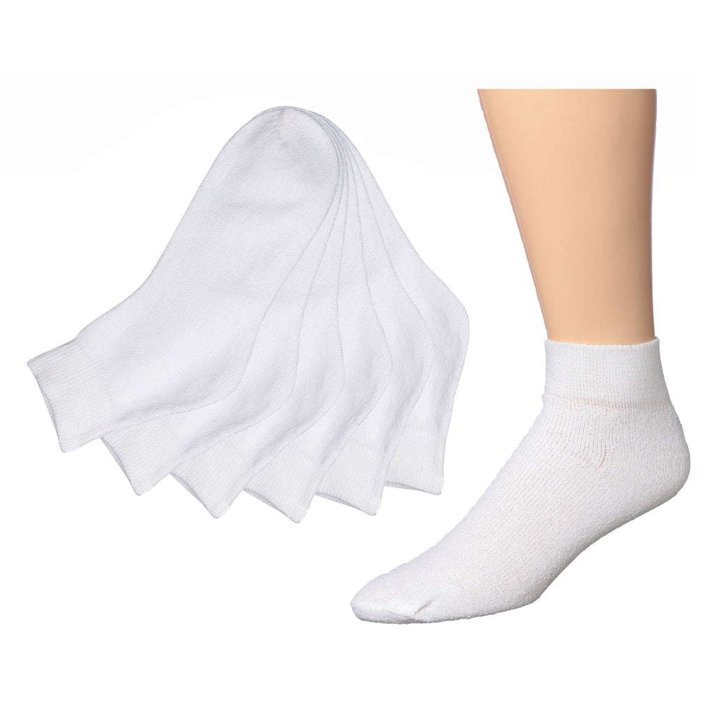 Men's White Ankle Socks 6-Pair Pack