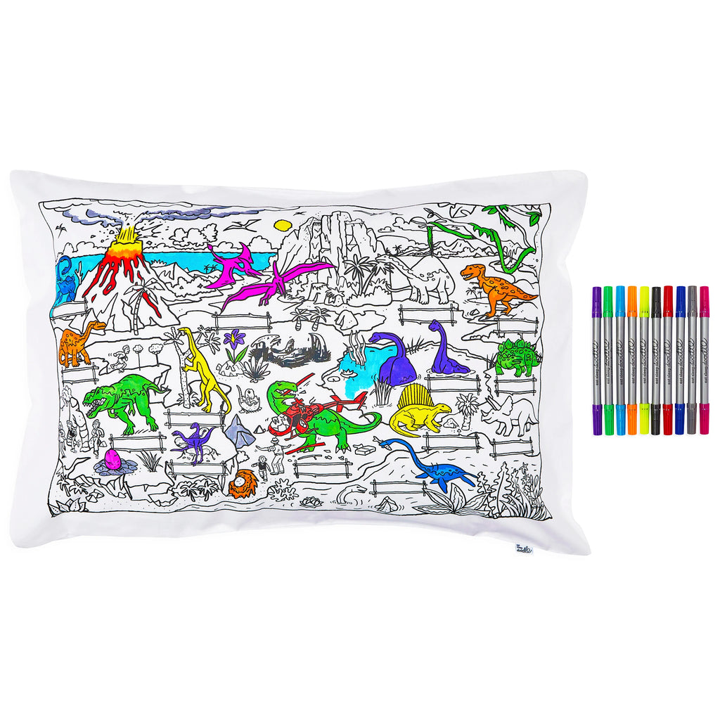 The doodle pillowcase-Dinosaur
