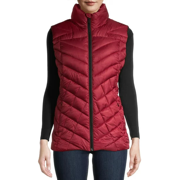 Down Blend Multi Quilt Vest Ruby