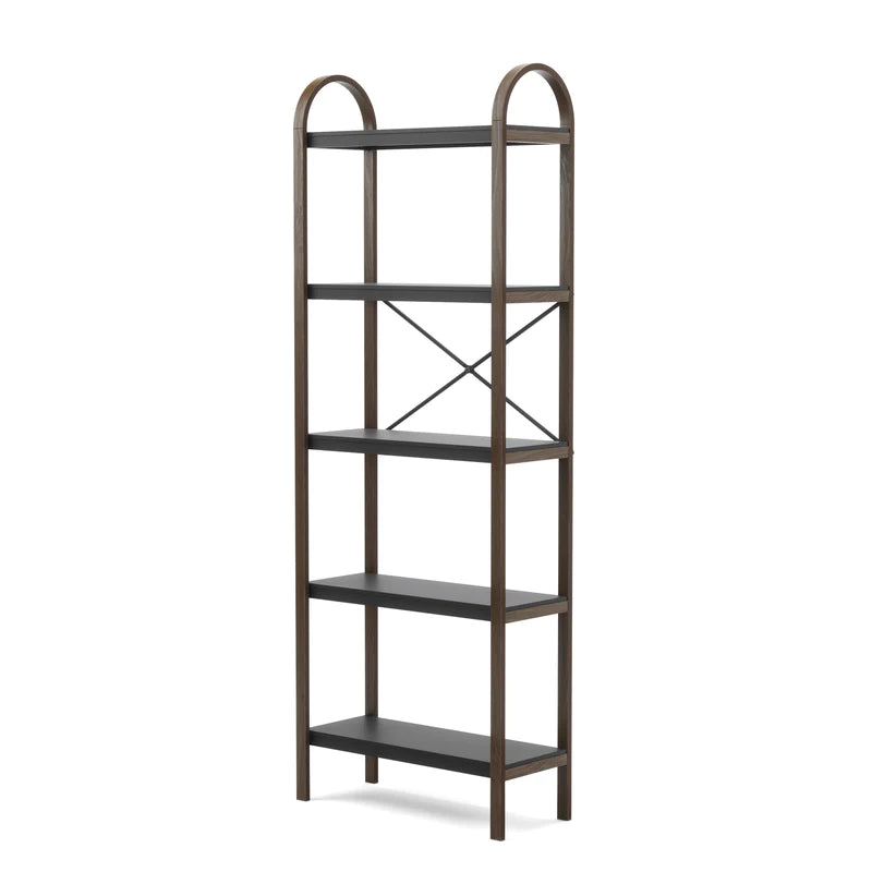 Bellwood Freestand Shelf 5 Tier Black/Walnut