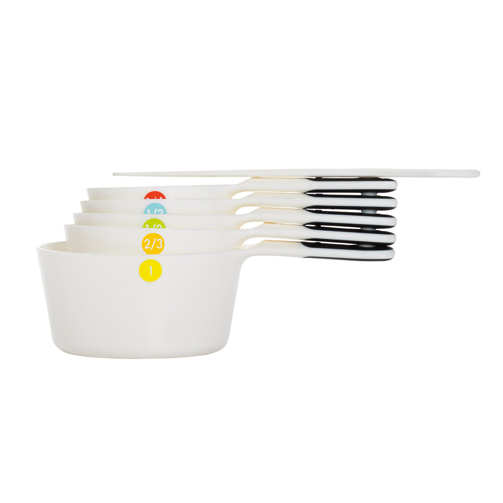 OXO GG 6 PC PLASTIC MEASURING CUPS -SNAPS - WHITE