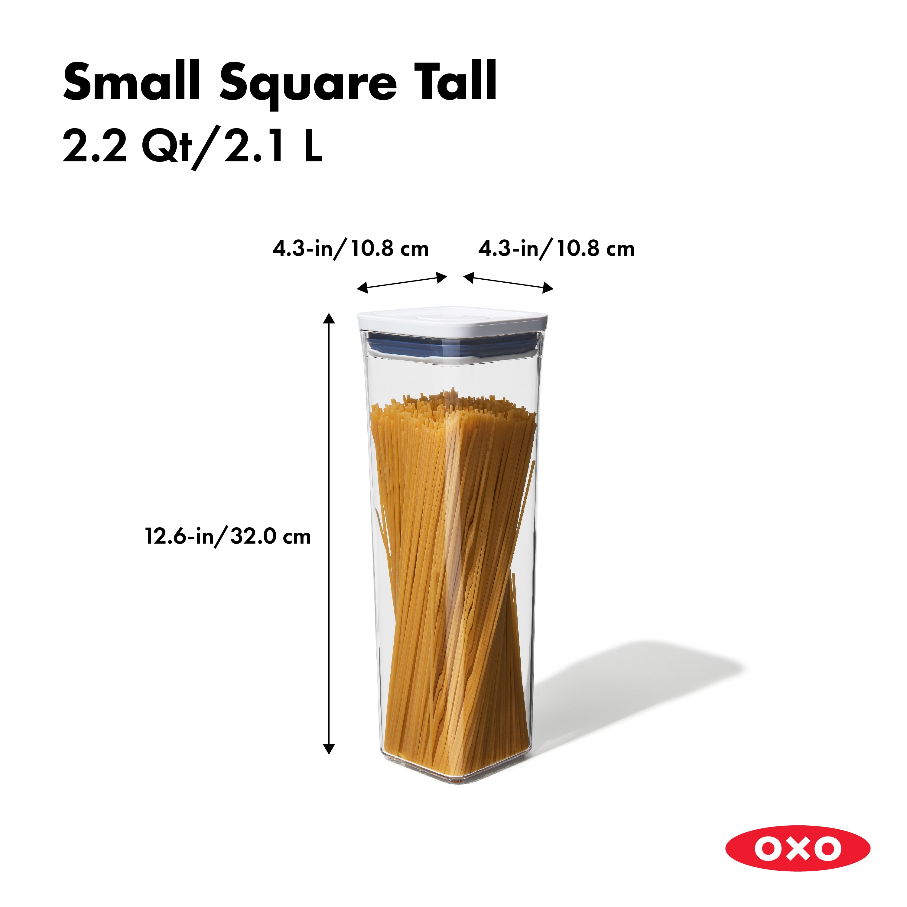 OXO GG POP CONTAINER-SMALL SQUARE TALL 2.2 QT