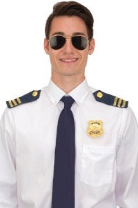Police Costume (Includes Sunglasses, Epaulets & Patch)